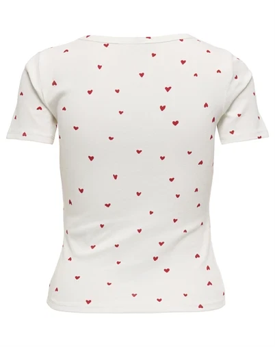 JDY - JDYSofia Print T-shirt - Cloud Dancer